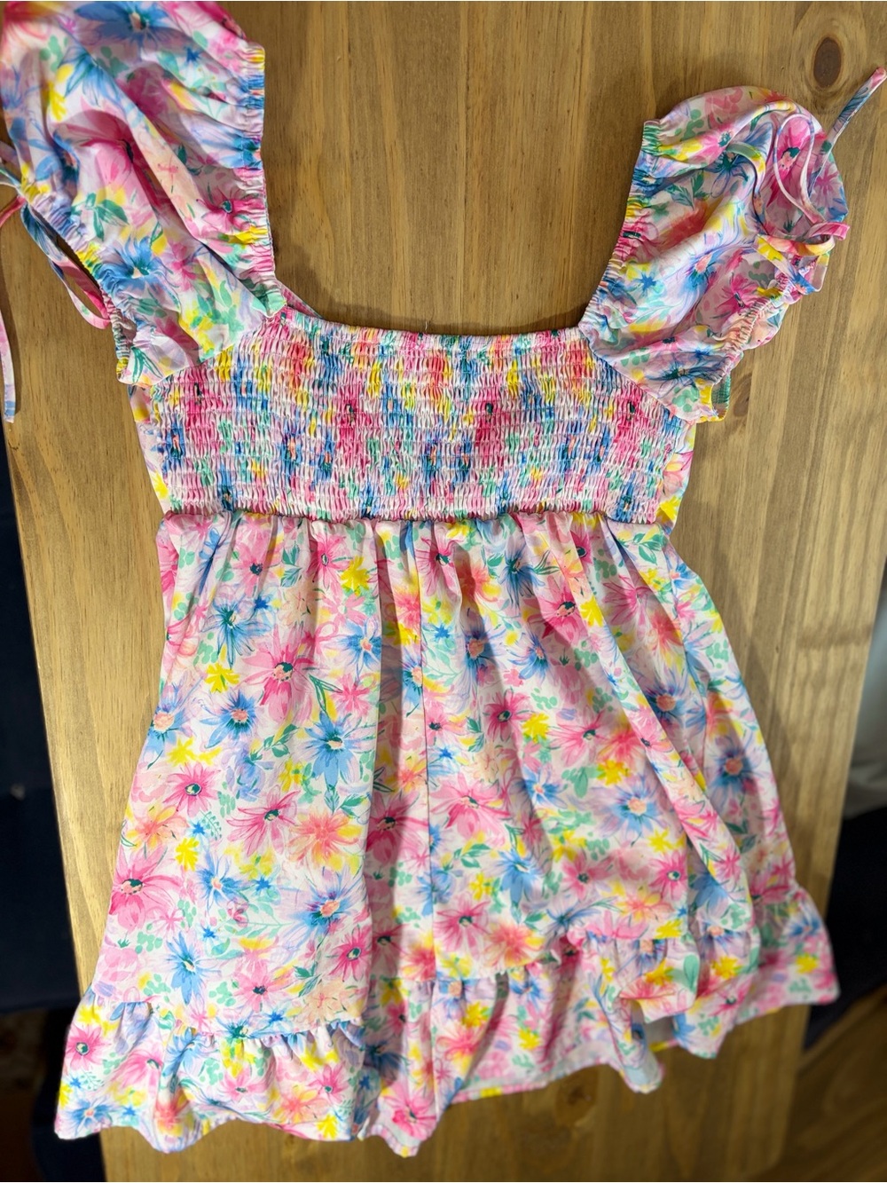 Sweetheart Neck Puff Sleeve Floral Mini Dress - Pink Multi - Picture 4 of 4
